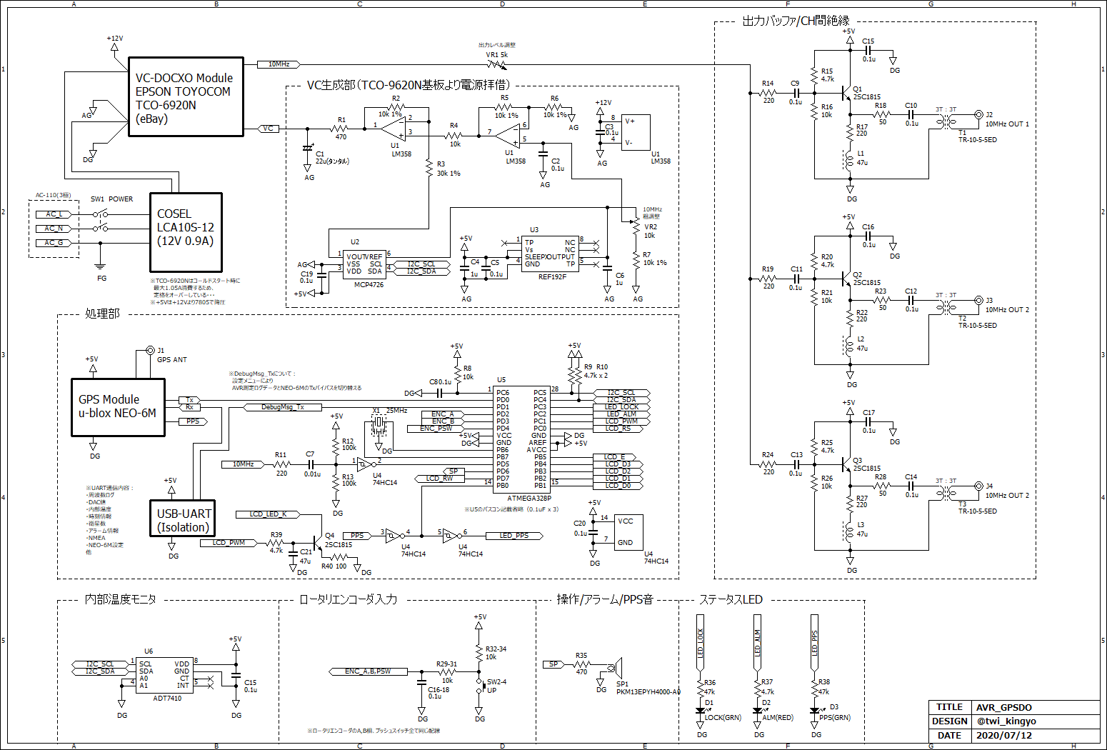 null 10MHz GPSDOの作製