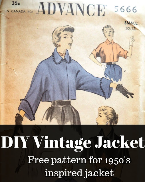 The Vintage Pattern Files: Free 1950s Sewing Pattern - Advance 5666 DIY Vintage Jacket