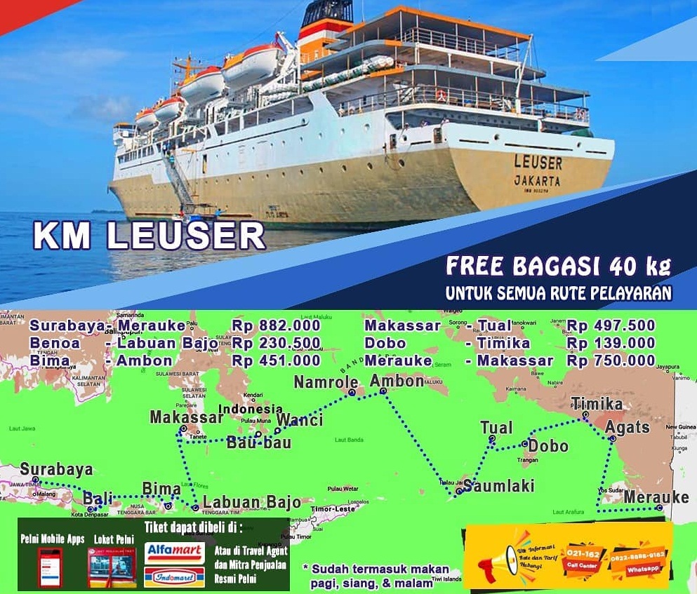 JADWAL KAPAL PELNI LEUSER AGUSTUS 2022+ Harga Tiketnya - JURNALIS NTT