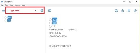 Aplicación para tomar notas Simplenote