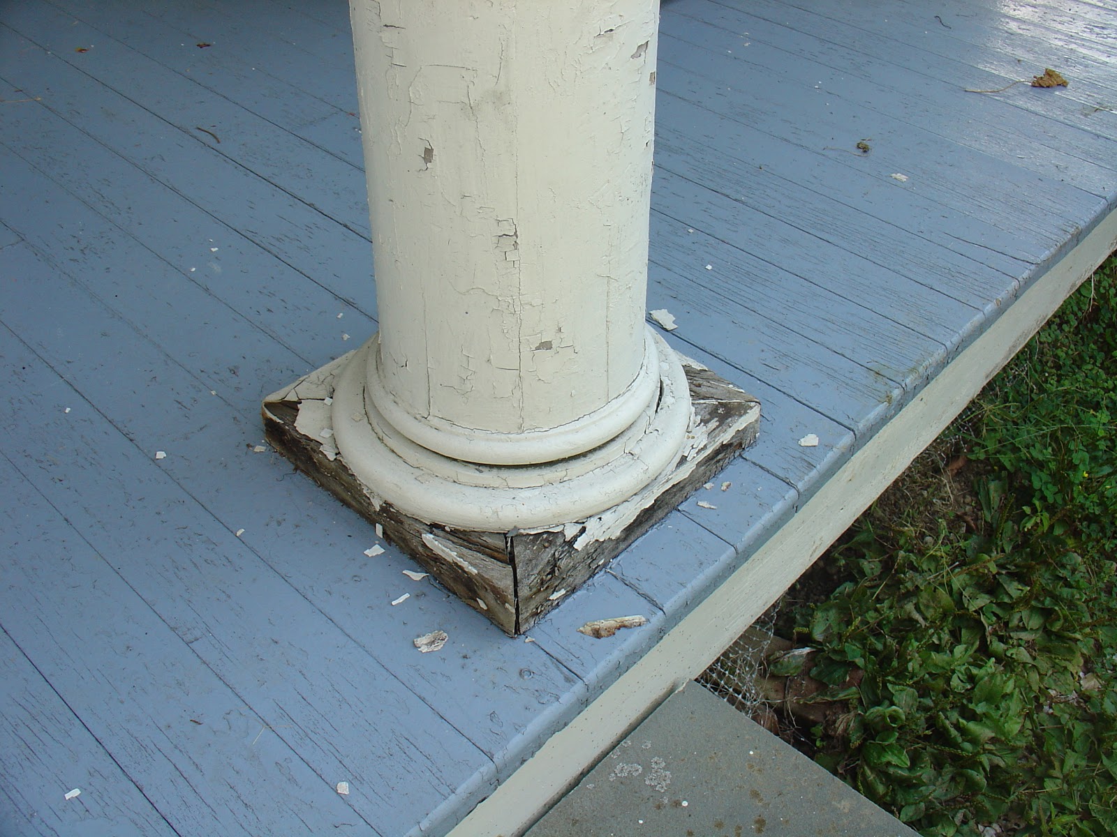 Life at Pugsley Porch Column Bases DONE!!!, that is, 8 Before and After.