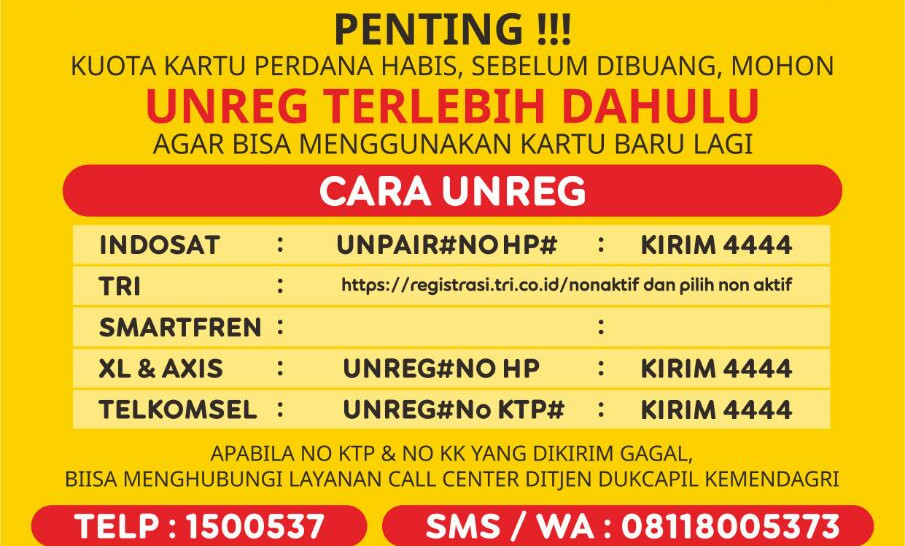 Cara Unreg Kartu Perdana Internet Kuliah Komputer Blogger Cara Unreg Kartu Perdana Internet Kuliah Komputer Blogger