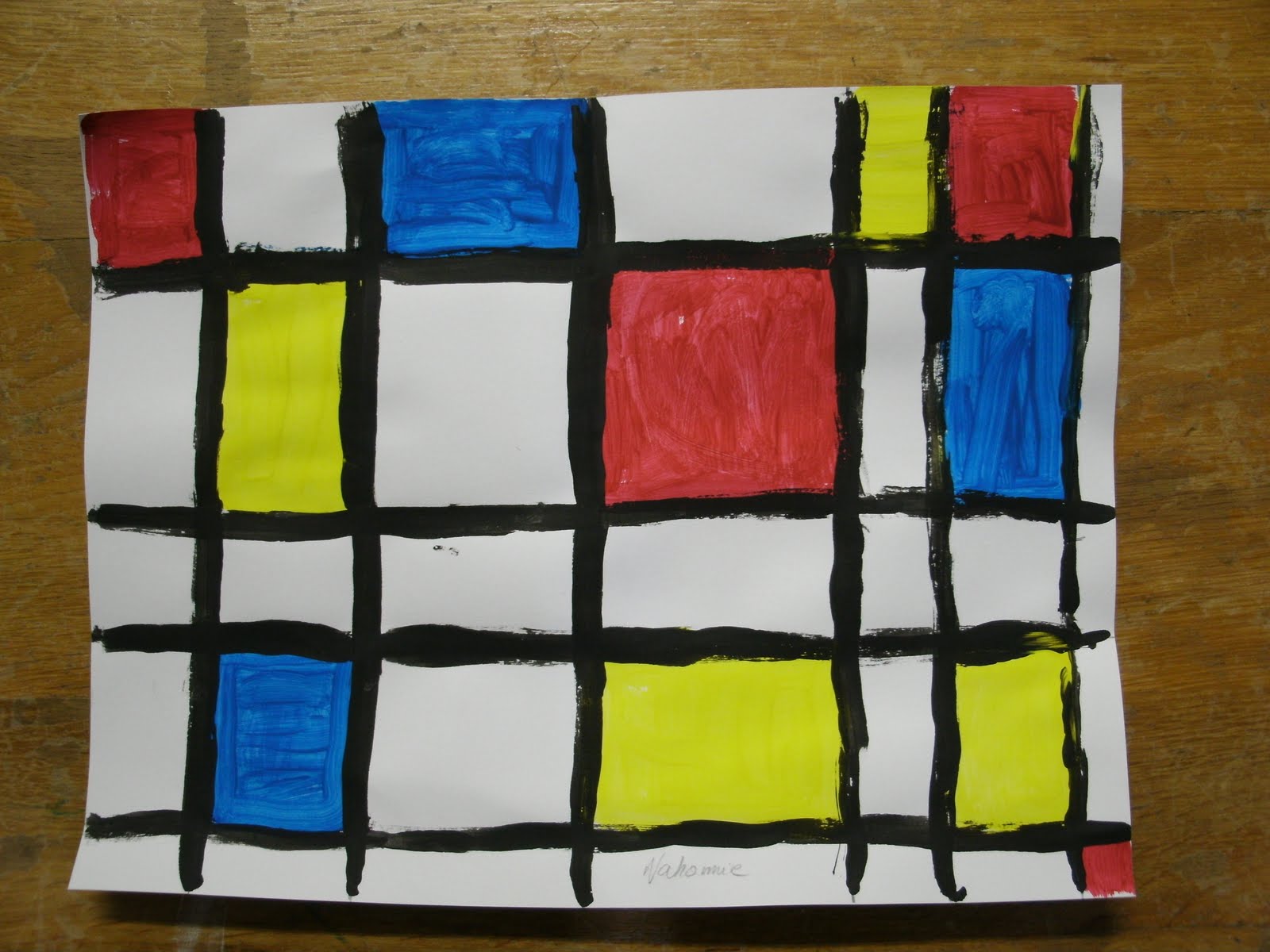 Ecole privée Guillaume Farel à la manière de Mondrian