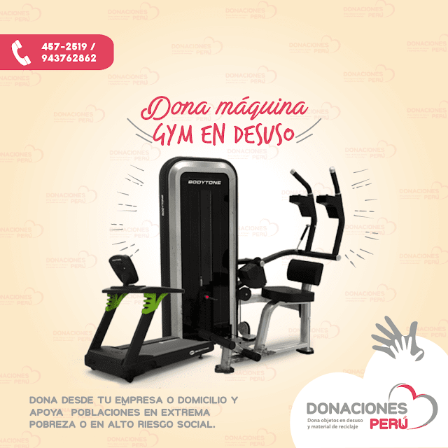 Dona maquina de GYM  - Dona Perú - Dona maquinas de gimnasio - Dona y reciclaje - recicla y dona