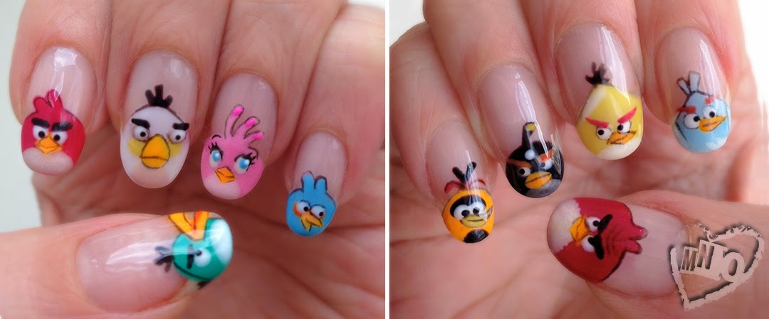 Cute Angry Birds Nail Art - wide 8