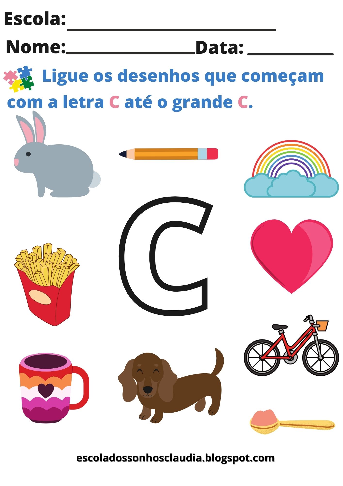 Blog Profissão Professor Atividades com a letra C e Plano de aula para Alfabetização BNCC