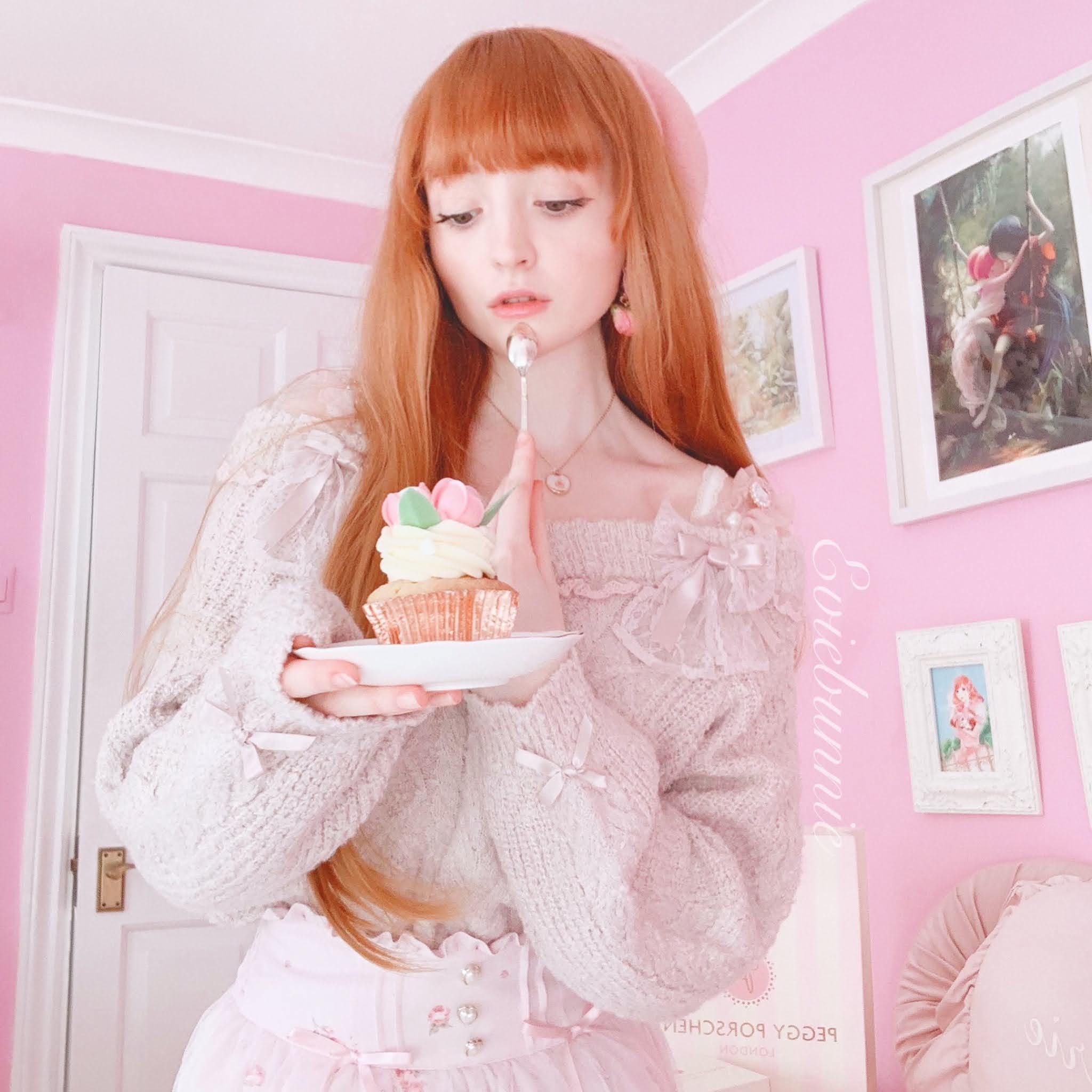 LIZ LISA リズリサ Anniversary Cake柄ワンピース ピンクワンピース