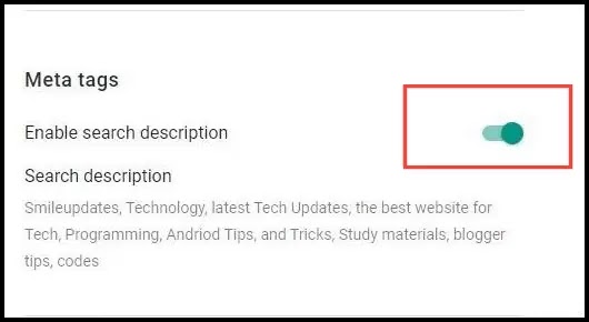 search Description