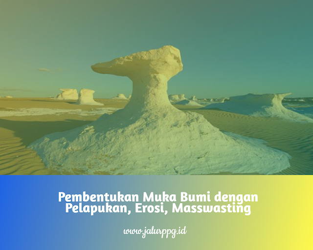 Pembentukan Muka Bumi dengan Pelapukan, Erosi, Masswasting - JALURPPG.ID