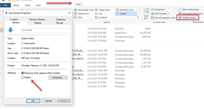 ซ่อนไฟล์ File Explorer