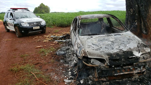 Campo Mourão: Corpo carbonizado é encontrado dentro de carro em chamas