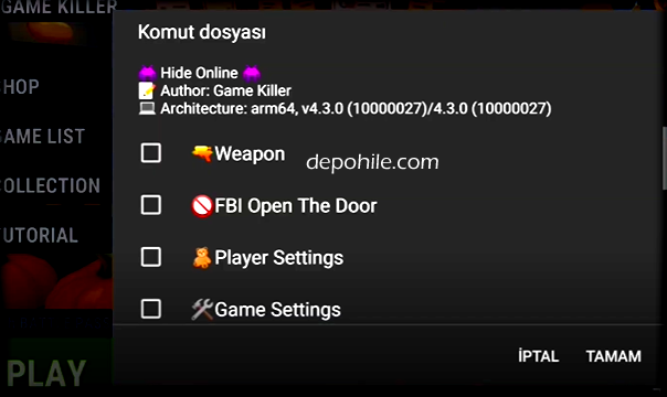 Hide Online 4.3.2 Script Aim, Silah, Mermi Hilesi İndir Son Sürüm