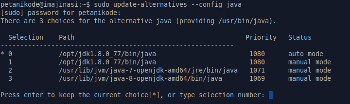 Pilihan Alternatif Java