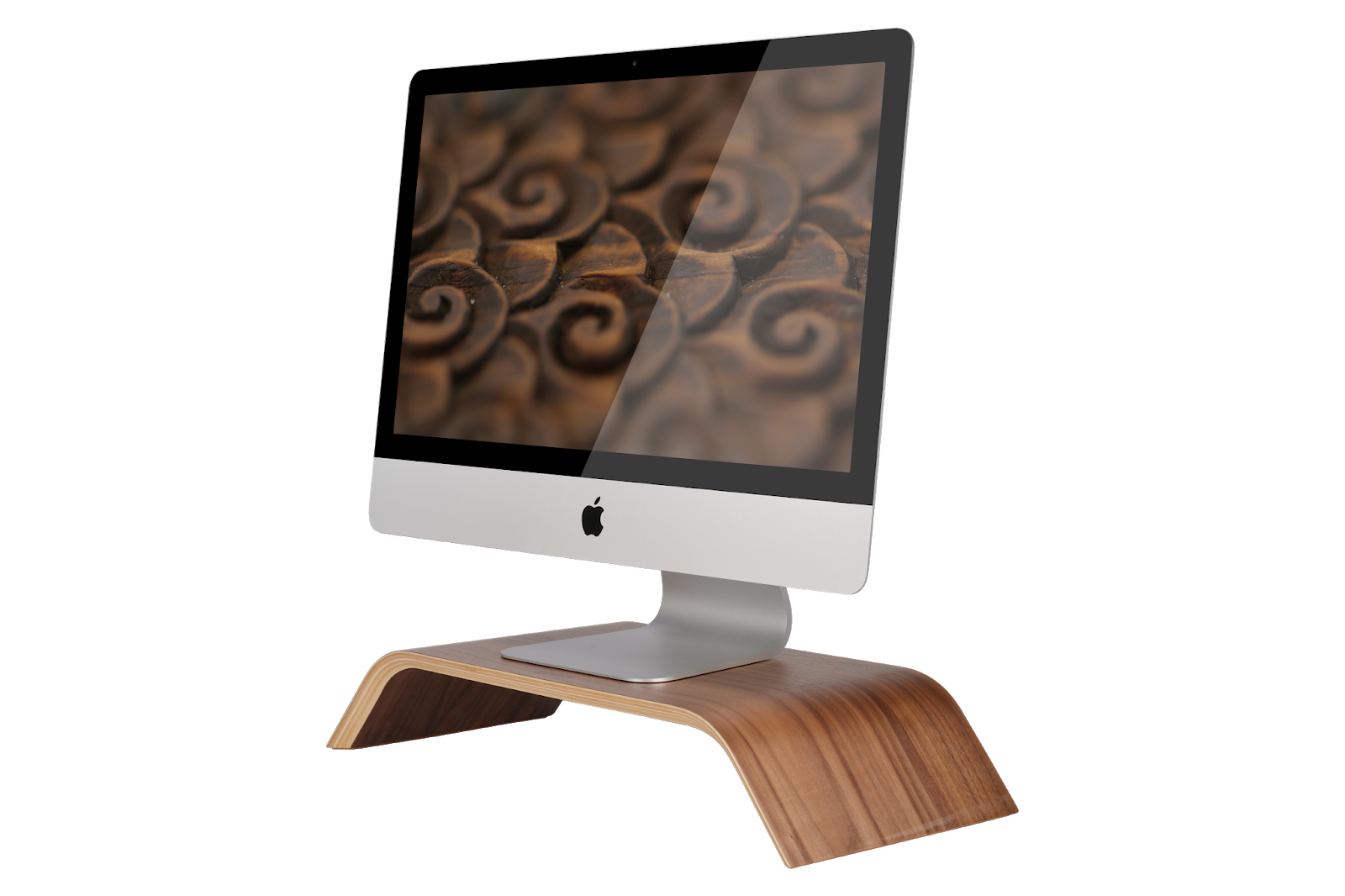 SAMDI WALNUT MONITOR STAND NATURAL DESIGN Open Kloset By Karina