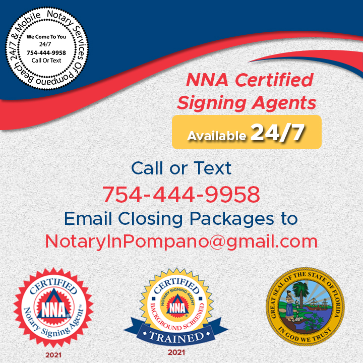 Mobile Notary Public NNA Certified Signing Service Locally Owned Family