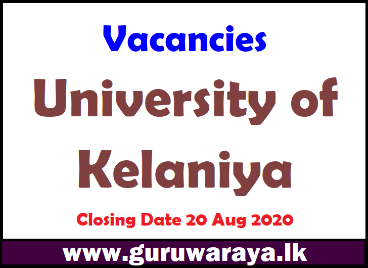 Vacancies : University of Kelaniya