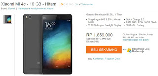 Harga Xiaomi Mi 4c Android Murah 5 inch LTE dengan RAM 2 GB dan ROM 16 GB Harga Xiaomi Mi 4c Android Murah 5 inch LTE dengan RAM 2 GB dan ROM 16 GB