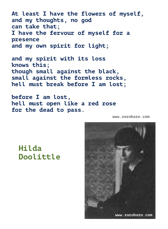 Hilda Doolittle Quotes, Hilda Doolittle Poems, Hilda Doolittle Poetry, Art, Beauty, Dancing, Life, & Love Quotes, Hilda Doolittle