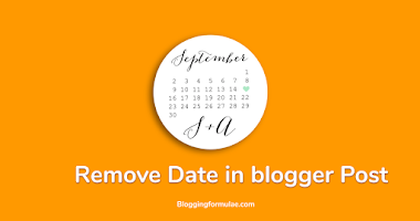 How to Remove Date in blogger Post