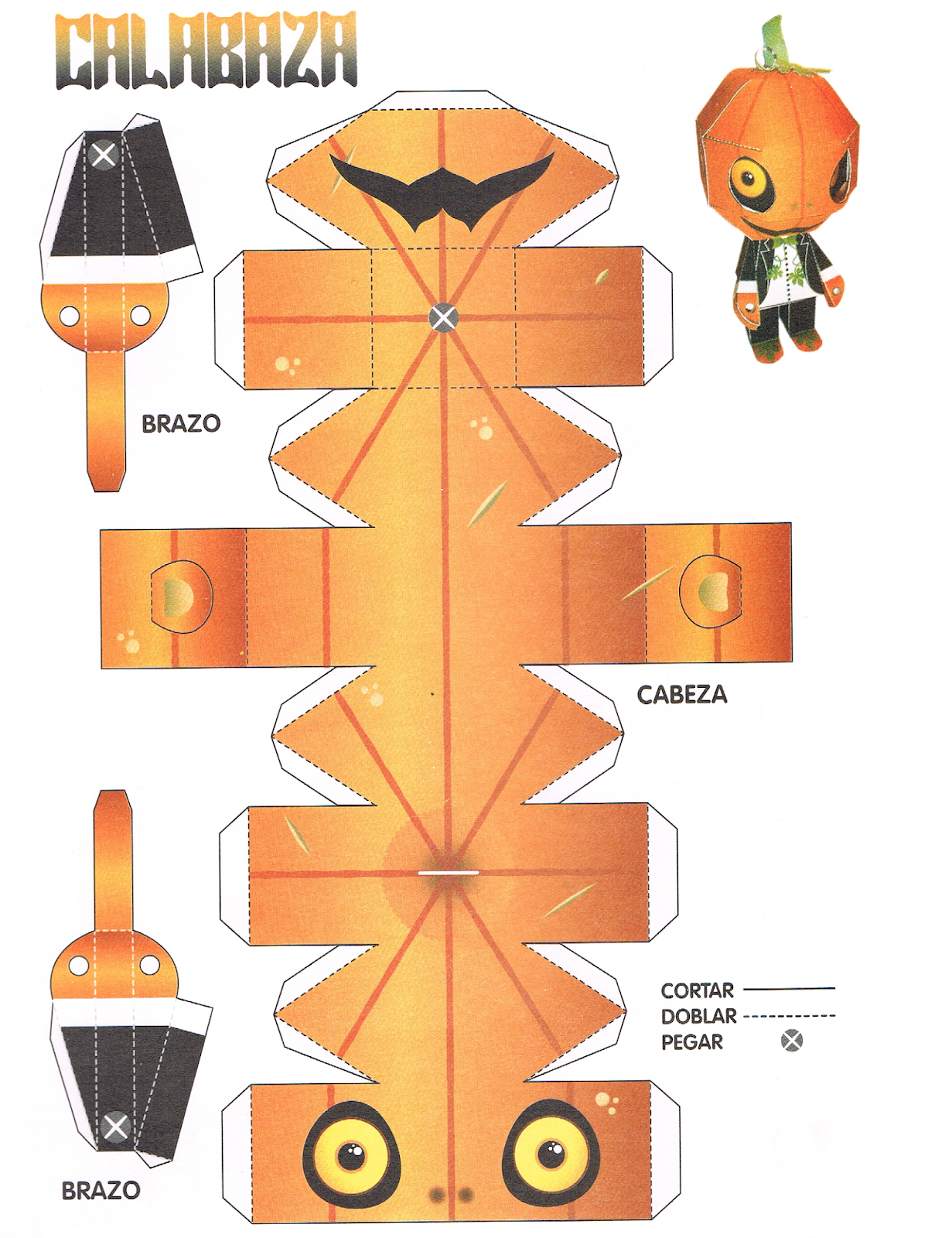 muñecos para recortar y armar