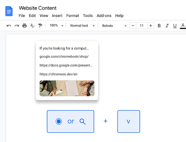 Klembordfunctie op Google Docs.