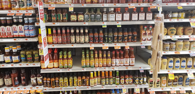 Hot Sauce Choices at Acme Supermarket