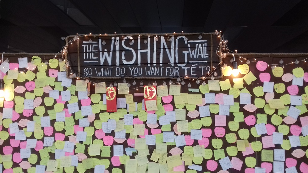 JOEL'S ESL SOUTH EAST ASIA WEBPAGE TET 2017 Wishing Wall display at