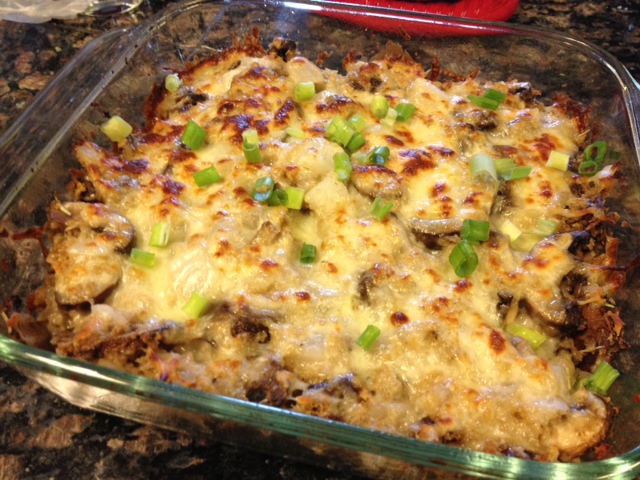 Tasty and (Mostly) Healthy Recipes: Stuffed Mushroom Casserole
