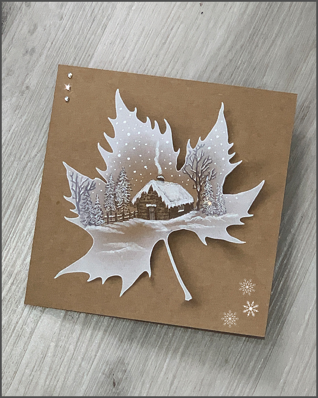 Inkylicious Inkylicious Faux Parchment Winter Cabin Bauble Stencil Kit