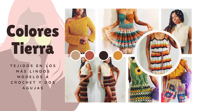 Los colores tierra tejidos en los más lindos modelos a crochet y dos agujas