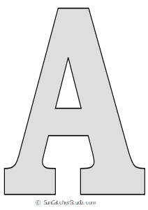 Printable Letter Stencils Large ~ Thankyou Letter