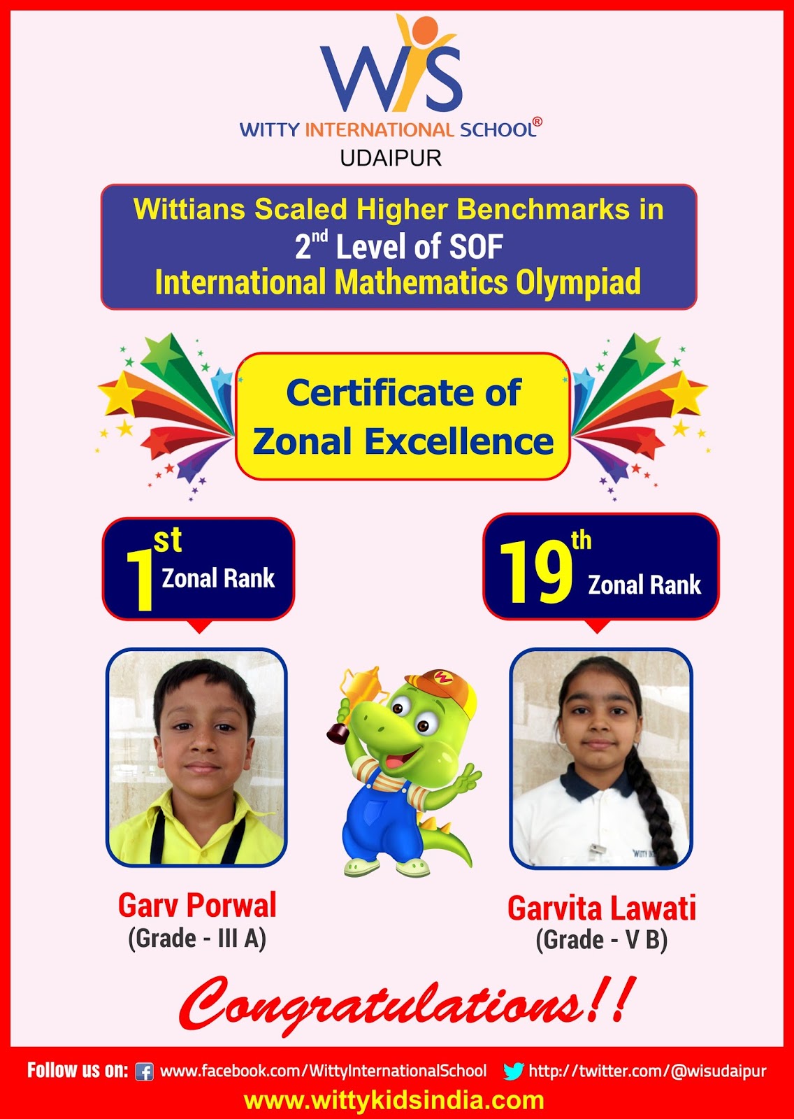 On the top of the World... Second Level(SOF) Olympiad Results