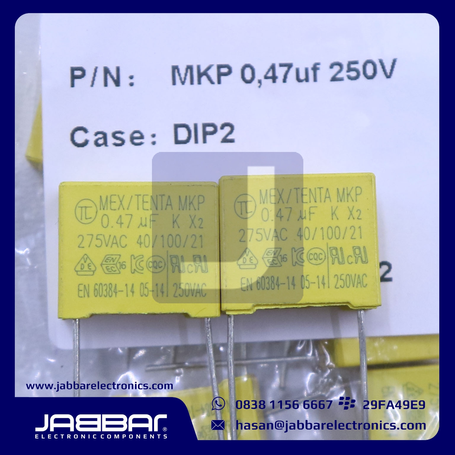 Kit Réparation Panne SENSEO - Condensateur EPCOS MKP 0,47µF 250V/305V, Compatible Machine à Café