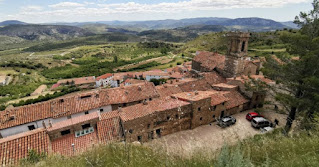 Vistas de Culla desde el castillo, provincia de Castellón.