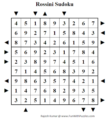 Rossini Sudoku (Daily Sudoku League #195) Puzzle Solution