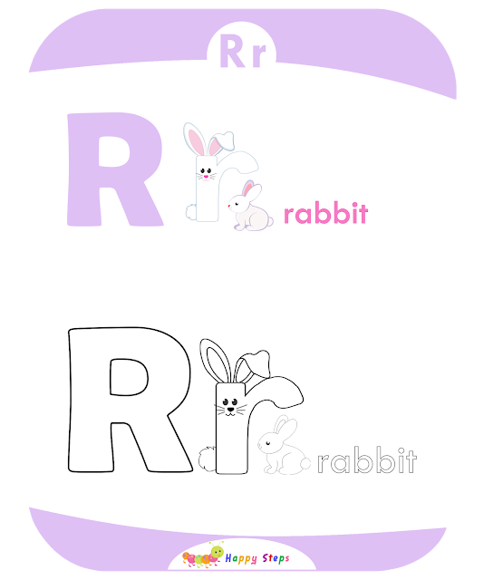 Coloring Worksheets-  Letter R