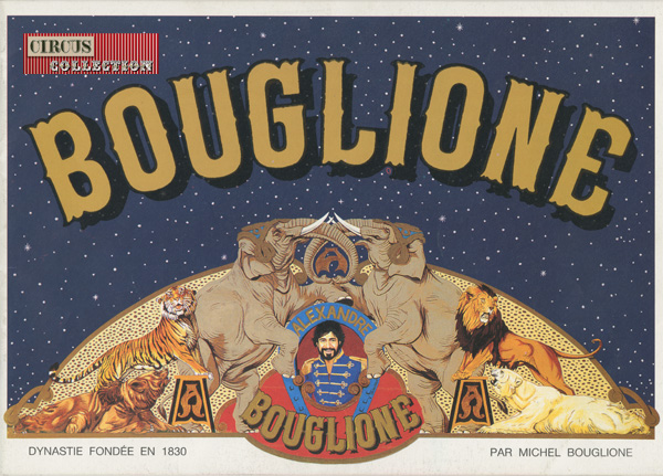 programme papier de la saison 1995 du cirque Alexandre Bouglione 