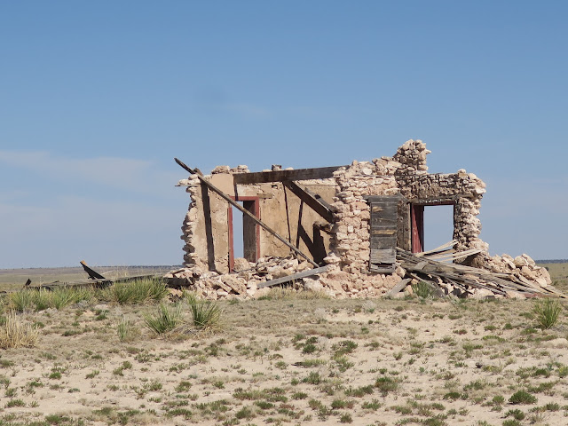 Stone building, Highway 54, between Vaughn and Santa Rosa, New Mexico. June 2020.