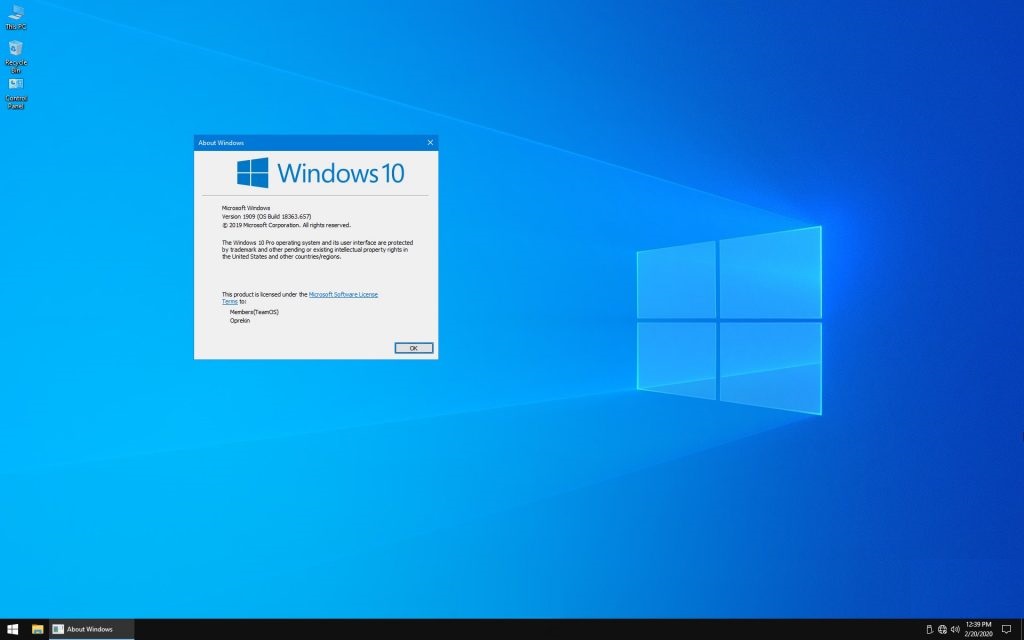 windows 10 pro v1909 iso download