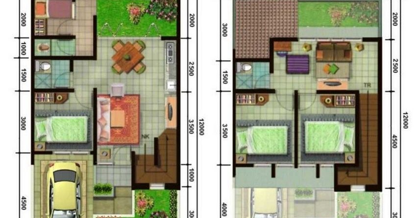 4 Desain Denah Rumah Type 80 Minimalis - Model Rumah