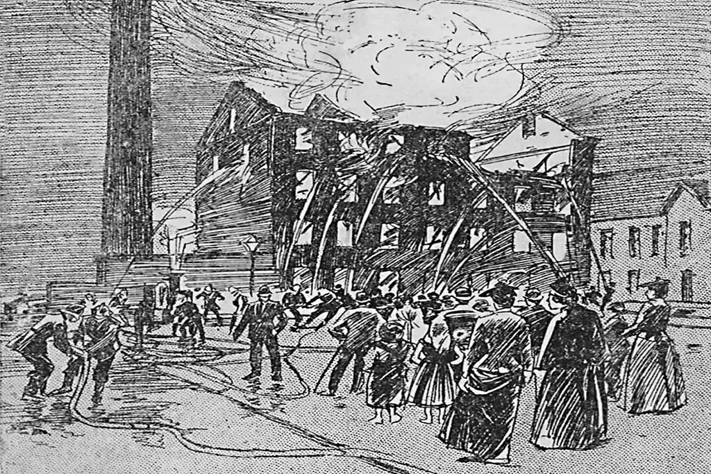 Cleator Moor Flour Mill Fire, 1892