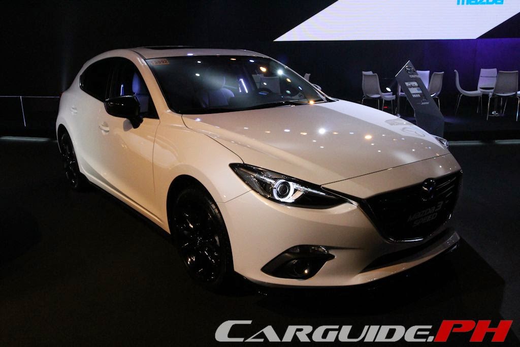 White Mazda 3 2014 Black Rims