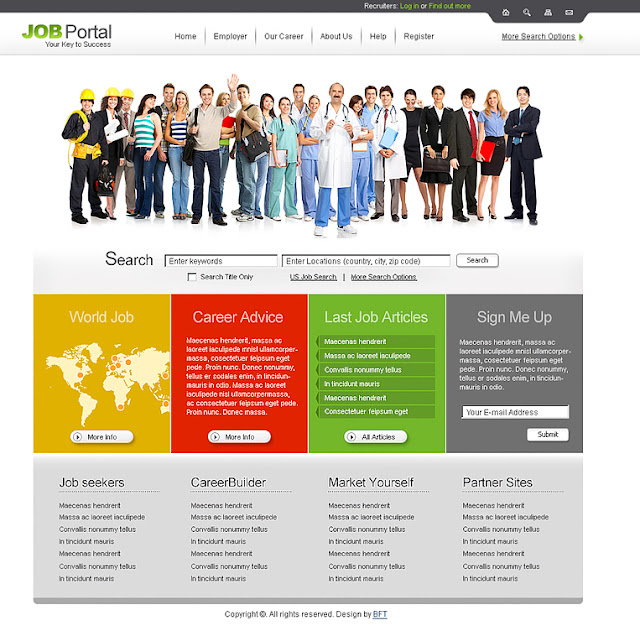 Free Job Portal Website Templates