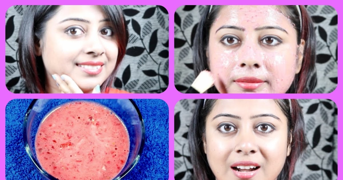 Masque facial aux fraises pour le traitement de l