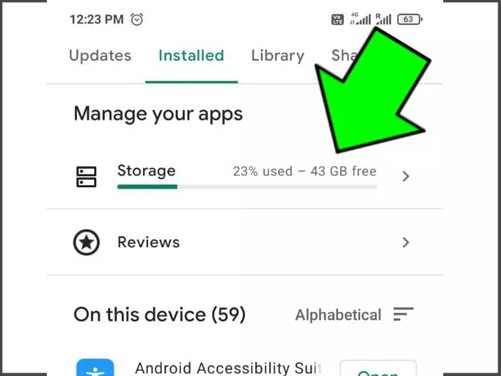 Google Play Store Storage Gujarati