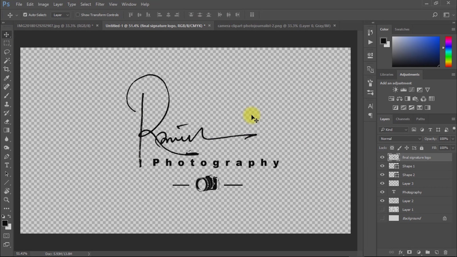 How to Create Handwritten Signature Logo 2020 for Photography into 1 Minute
