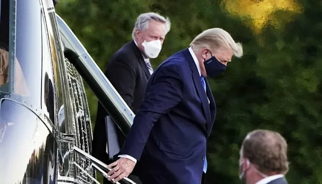 El presidente de Estados Unidos, Donald Trump, llega al Centro Médico Militar Nacional Walter Reed