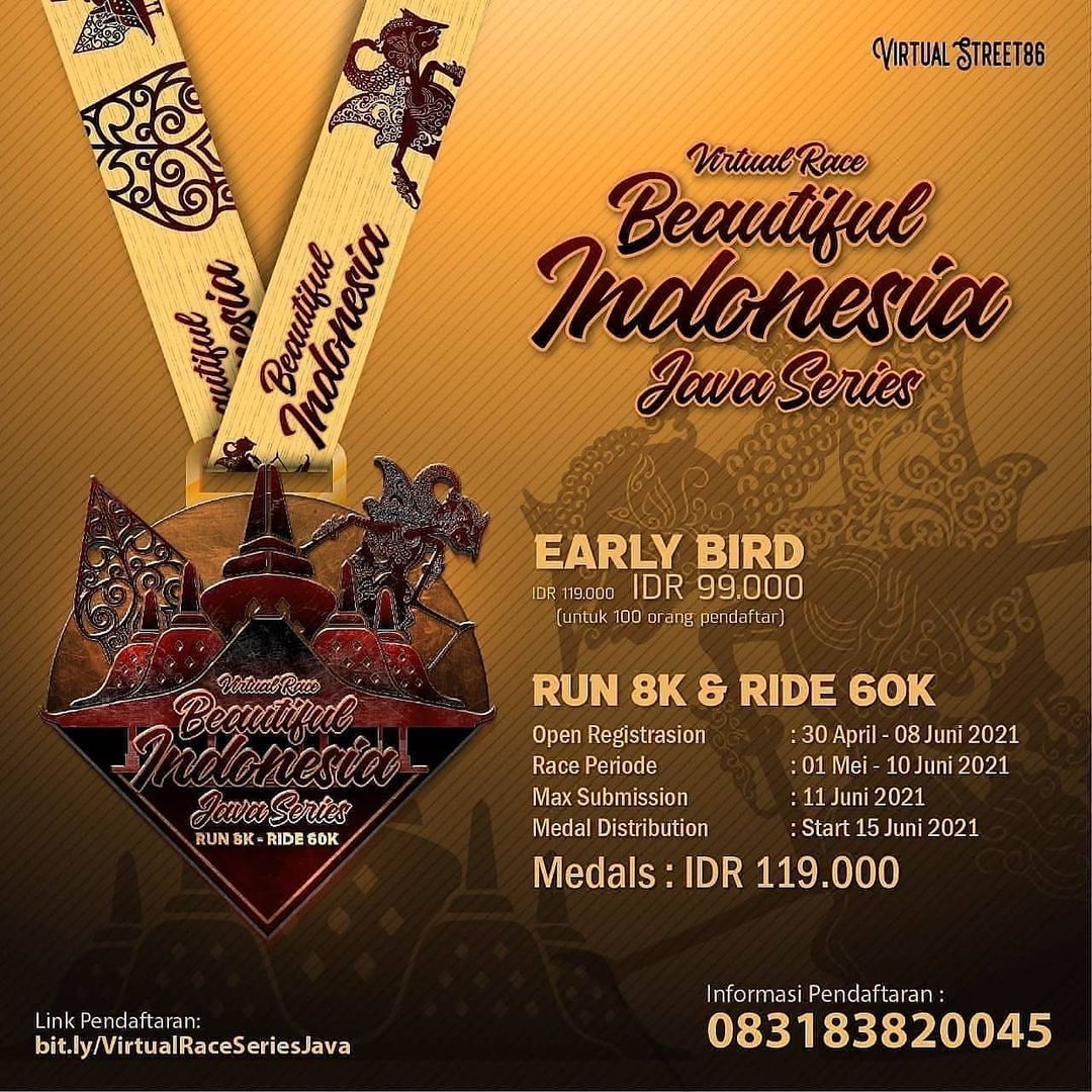 🔍 Virtual Race Beautiful Indonesia - Java Series Virtual Race Beautiful Indonesia - Java Series • 2021
