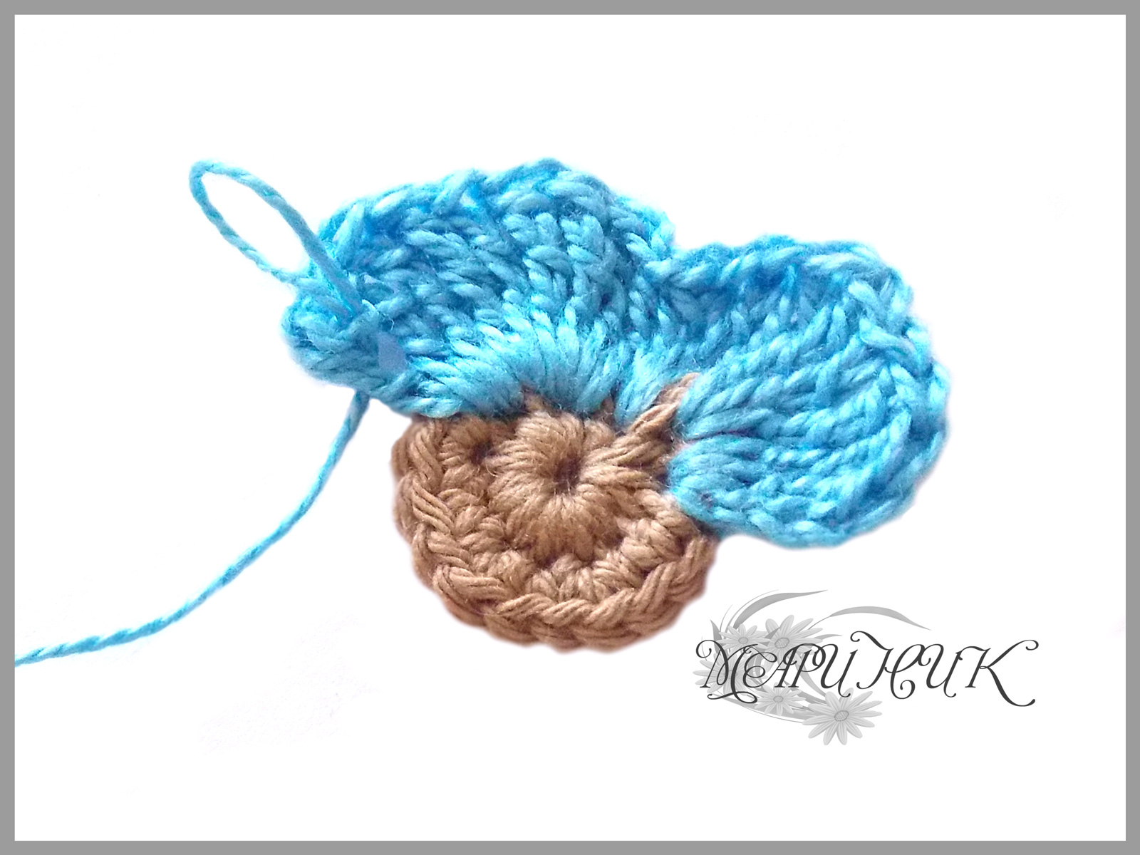 Незабудка вязаная крючком схема