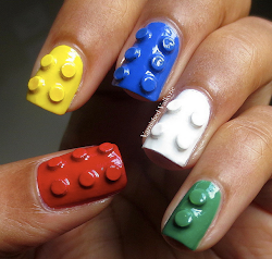 nails 3d lego nail designs acrylic legos paint polish easy glitter bricks diy crazy funny fun cool creepy daughter varnishedvalkyrie